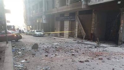 انهيار أجزاء من عقار بالعصافرة في الإسكندرية 