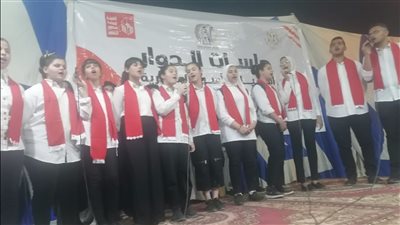 كورال الأطفال يتألق فى جلسات الدوار بالبدرمان بقرى حياة كريمة