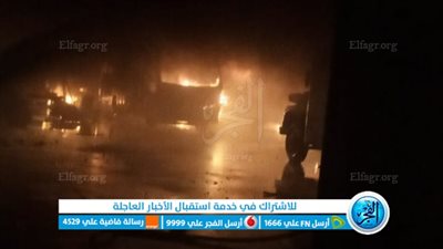 اندلاع حريق هائل داخل مركز صيانة سيارات بأكتوبر 