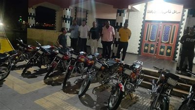 حمله على الموتوسيكلات بكورنيش مدينة جمصة (صور)