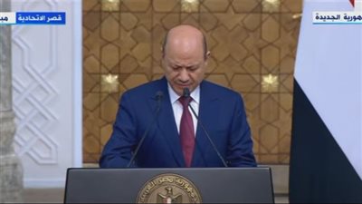 رئيس مجلس القيادة اليمني: السيسي مثالا للقائد الشجاع وصمام الأمان لبلده