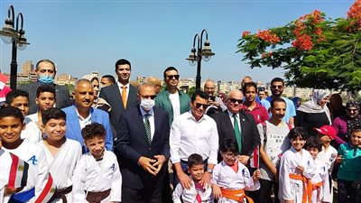 استقبال وزير الرياضة بالباتيناج والدراجات البخارية في القليوبية