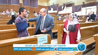  عميد دار العلوم الفيوم يتفقد امتحانات الفصل الدراسي الثاني بمرحلتي الليسانس والدراسات العليا 
