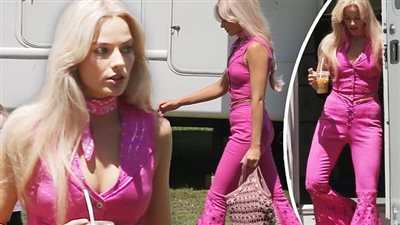 مارجو روبي تظهر في لقطات جديدة من تصوير Barbie