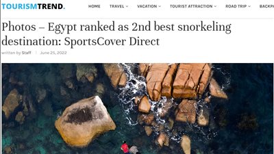 مصر تحصد المركز الثاني لممارسة رياضة السنوركلينج والغوص 