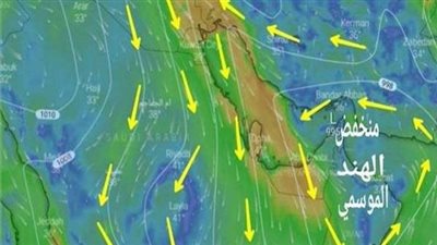 الأرصاد تكشف تحولا جديدا في تأثير منخفض الهند الموسمي على البلاد (فيديو)