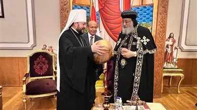 خلال زيارته لمصر.. مطران الكنيسة الروسية فى ضيافة قناة الكنيسة اليوم 