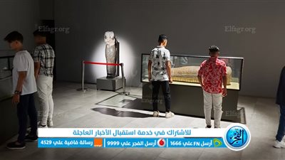 أهالي كفر الشيخ يتوافدون علي المتحف القومي والأحياء المائية برابع أيام العيد