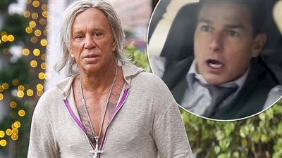 مايكي رورك مهاجمًا توم كروز..