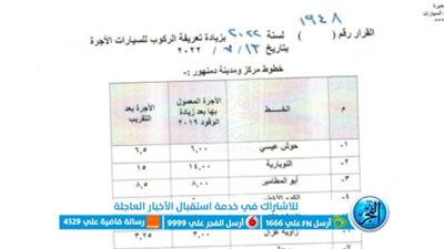 ننشر تعريفة الركوب الجديدة بالبحيرة (صور)