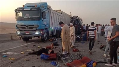 حادث المنيا اليوم .. مصرع 22 شخصا وإصابة 33 آخرين بحادث أتوبيس ملوي (صور)