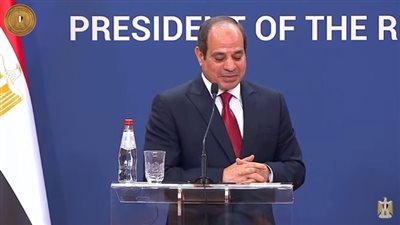 السيسي: المباحثات مع الجانب الصربي تناولت حشد الدول لمكافحة تغير المناخ (فيديو)