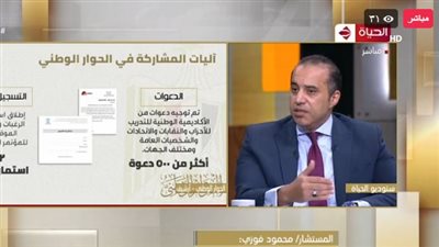 محمود فوزي يكشف تفاصيل جلسة الحوار الوطني الاثنين المقبل 