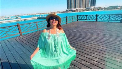  بالأخضر إلهام شاهين في أحدث إطلالتها 