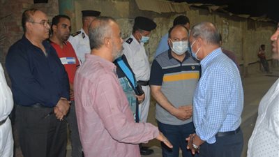 محافظ القليوبية يشرف على معالجة الهبوط الأرضي بطريق الرياح التوفيقي