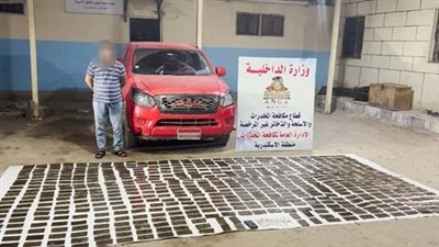 بقيمة 4 ملايين جنيه.. ضبط 600 طربة لمخدر الحشيش بحوزة عنصر إجرامى بالإسكندرية