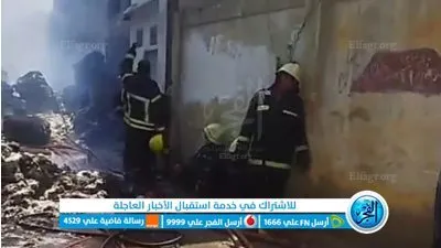 ننشر اللقطات الأولى من موقع حريق مصنع القطن بحلون 