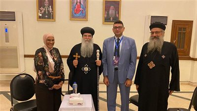 وفد من إتحاد الكيانات المصرية بأوروبا يزور إيبارشية شمال الجيزة