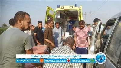 إصابة 6 أشخاص من أسرة واحدة في حادث ببني سويف