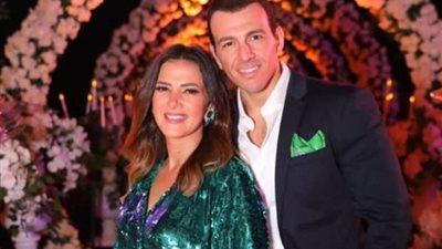 دنيا سمير غانم تحتفل بذكرى ميلاد زوجها رامي رضوان
