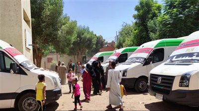 قوافل طبية وعلاجية مجانية  بأسوان تفحص 1824 مواطن 
