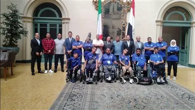 بعثة منتخب مصر للبوتشا تلبي دعوة السفارة المصرية بإيطاليا