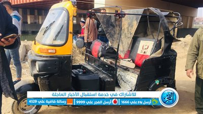 نجاة 3 عمال من الغرق سقط بهم توك توك في ترعة ببني سويف