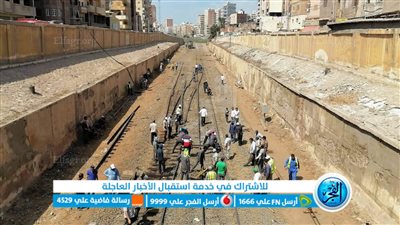 الانتهاء من رفع قطار دمنهور بعد خروجه عن قضبان السكة الحديد