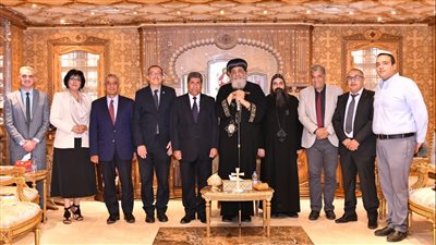 البابا تواضروس يستقبل وفدا من مركز المعلومات بمجلس الوزراء