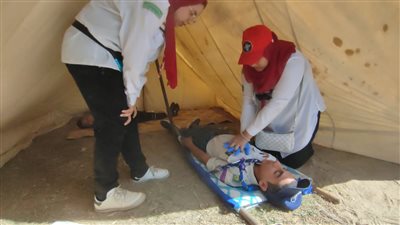 إدارة الأزمات والحد من المخاطر تنفذ سيناريو إدارة أزمة سيول بمعسكر بجمصة