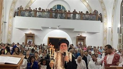 بدء الصلاة بكنيسة الأميرين تادرس الشطبي وتادرس المشرقي بـ 