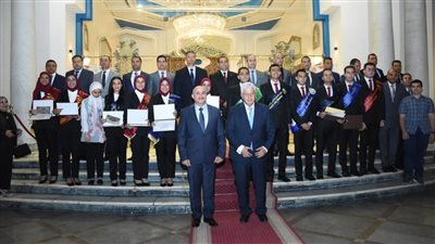  رئيس جامعة المنوفية يشهد حفل تكريم قوات الدفاع الشعبي والعسكري لأوائل خريجي الجامعات المصرية