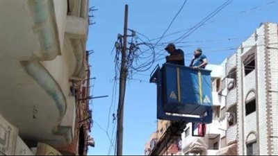فصل التيار الكهربي عن ١٤ منطقة ببورسعيد