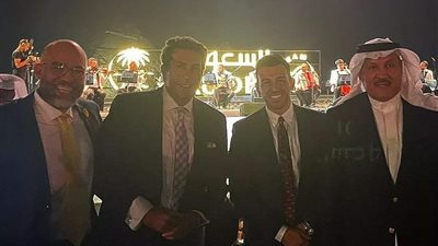 رامي رضوان رفقة هاني رمزي من فعالية الخطوط الجوية السعودية بالأهرامات