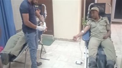 حملة للتبرع بالدم بمديرية أمن الأقصر