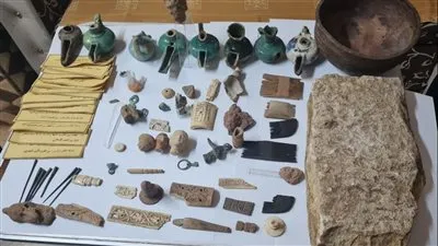 الأجهزة الأمنية تنجح فى إعادة 59 قطعة أثرية بسوهاج