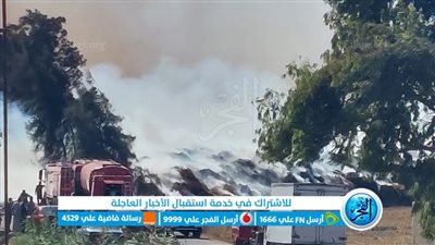 اندلاع حريق في 5 آلاف طن بصل بالبحيرة (صور) 