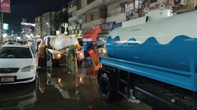 شفط تجمعات الأمطار بشبين الكوم والباجور وبركة السبع بالمنوفية