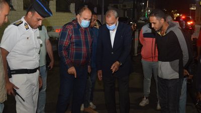 محافظ القليوبية يتفقد أعمال الرصف النهائية لشارع المرور وخلف شرطة النجدة
