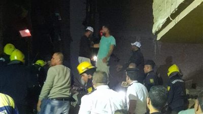 انهيار عقار في مينا البصل غرب الإسكندرية 