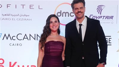 طارق صبري وشيري عادل في أول ظهور لهما بافتتاح مهرجان القاهرة السينمائي