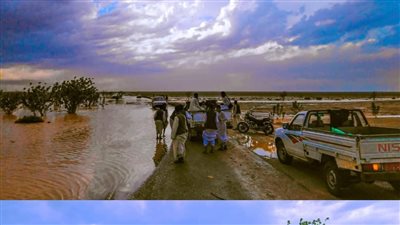 أمطار متفرقة على منطقة حلايب وشلاتين 