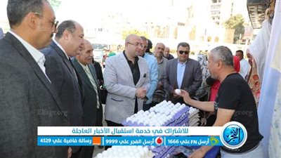 محافظ بني سويف يتفقد معرضًا لبيع السلع الغذائية والخضروات واللحوم بأسعار مخفضة 
