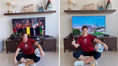 مرتدية تيشرت منتخب قطر.. يارا تتجهز لهتاف كأس العالم