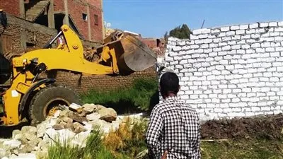 إزالة فورية في المهد لحالات تعد على أراضي زراعية بأسوان (صور)