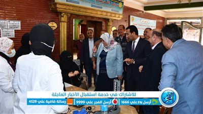 نائب محافظ الفيوم يتفقد أعمال القافلة الطبية المجانية بنقابة المعلمين