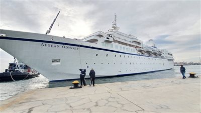 ميناء بورسعيد السياحى يستقبل السفينة Aegean odyssey