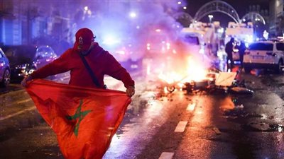 أعمال شغب في بروكسل واعتقال العشرات بسبب مباراة بلجيكا والمغرب