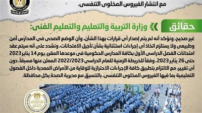 الحكومة ترد على خبر تقديم موعد امتحانات الفصل الدراسي الأول