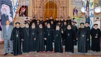 إيبارشية سوهاج تحتفل بمطرانها الأنبا باخوم